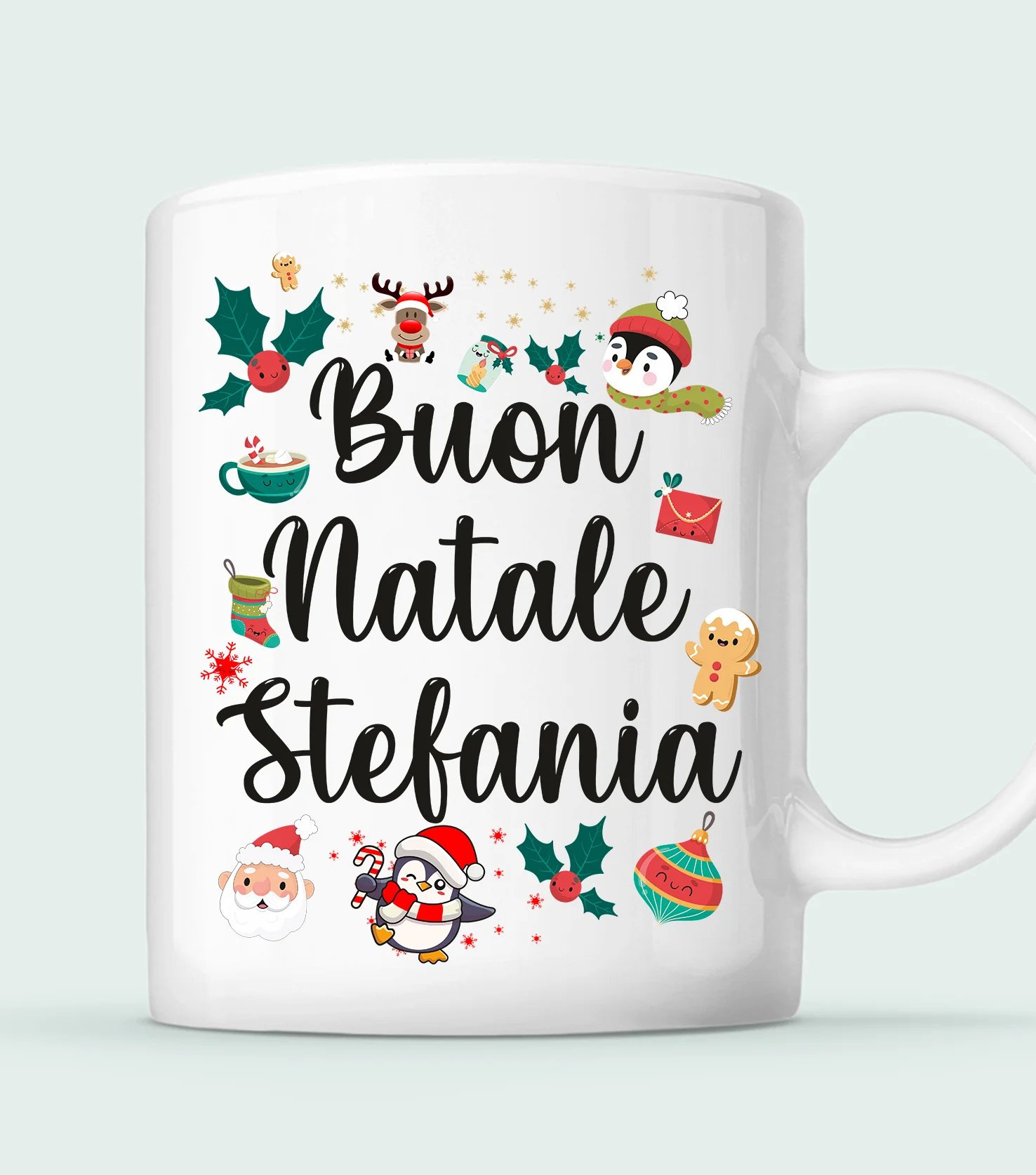 Tazza Natale PERSONALIZZABILE Buon Natale Personalizza con nome Merry Christmas Regalo Natale - immagine 3