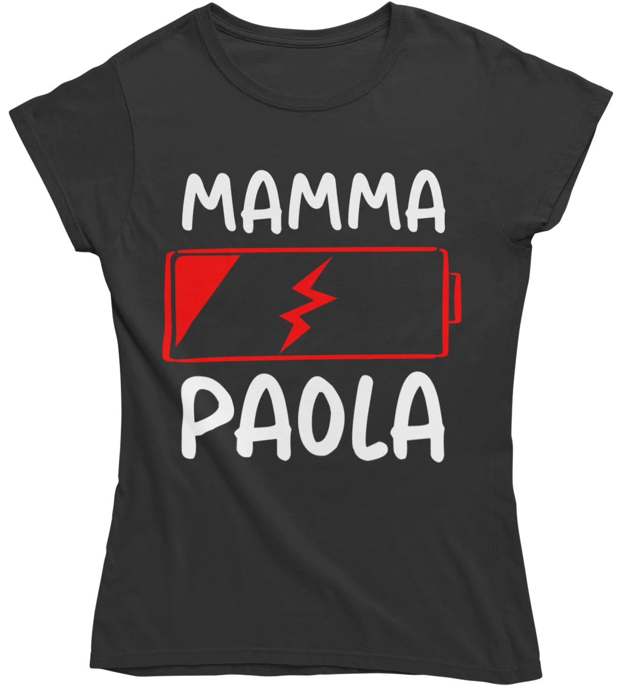 Coppia T-Shirt Maglietta Mamma Body PERSONALIZZABILE Mamma Figlio Figlia Batteria Scarica Festa della Mamma - immagine 2