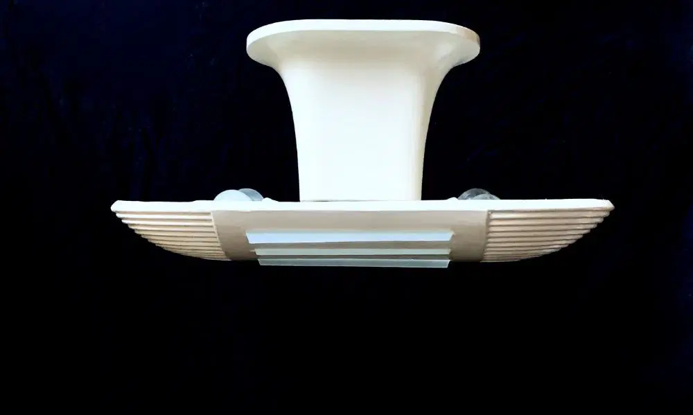 Lampadario di gesso e vetro anni 1940 vintage - immagine 5