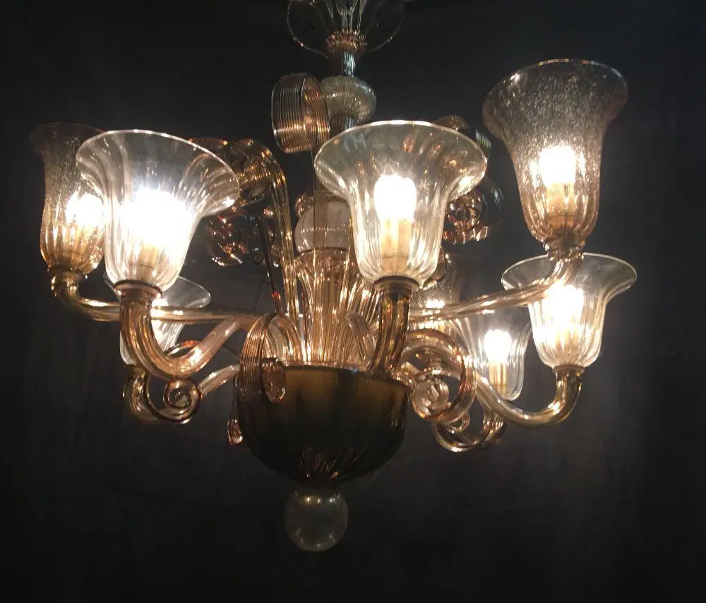 enorme lampadario ditta cesare toso del 1970 9 luci - immagine 7