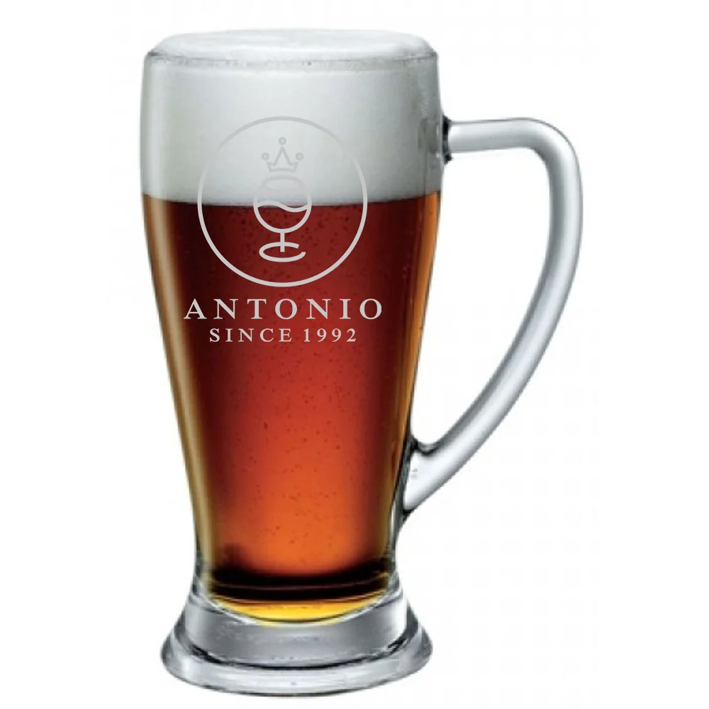 Boccale da Birra PERSONALIZZATO 38 cl inciso con Nome Frasi Anno Anni Compleanno Idea Regalo PERSONALIZZABILE Papà Nonno Zio Padrino Natale SanValentino