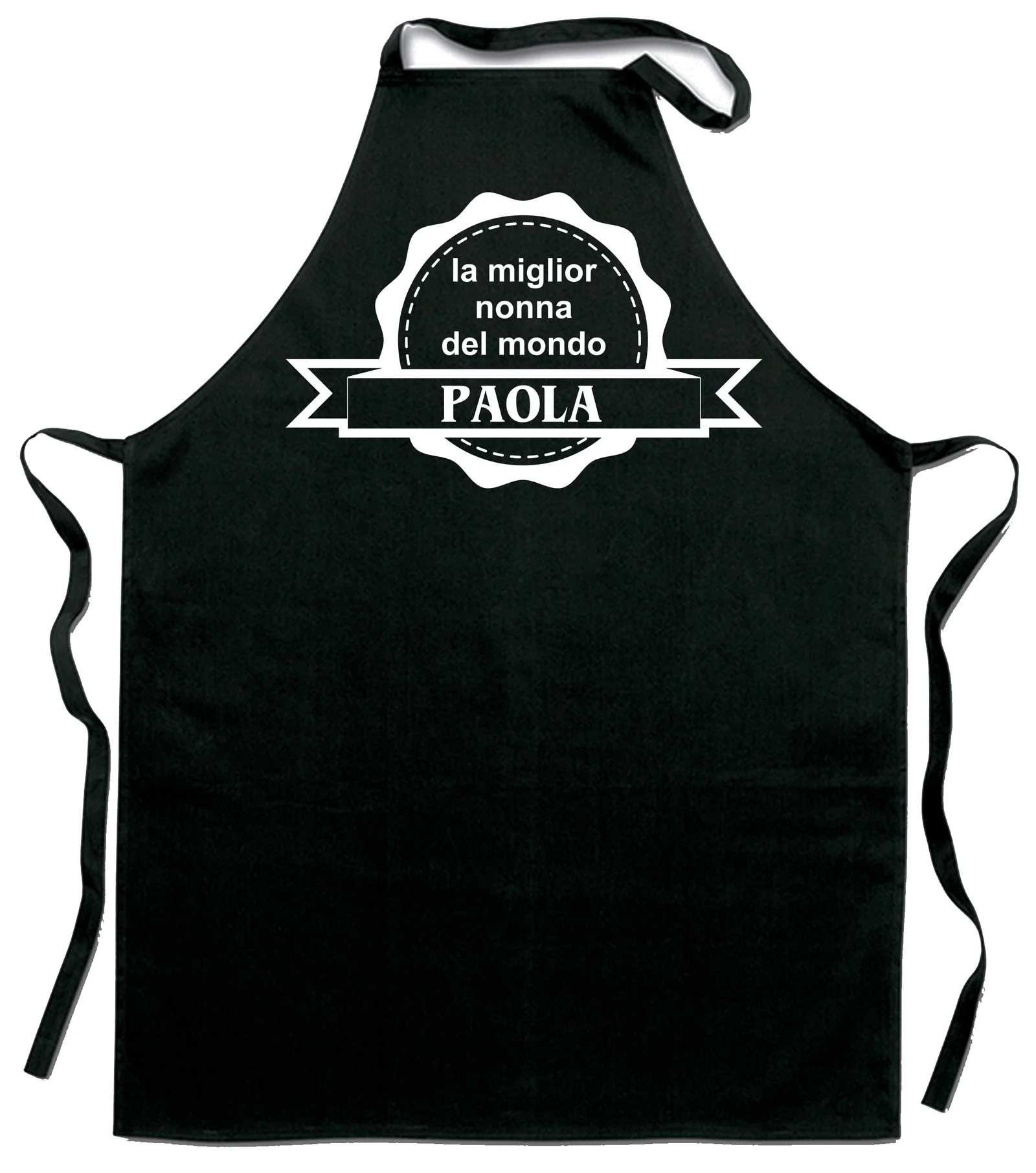 Grembiule da cucina personalizzabile con nome la miglior nonna del mondo – idea regalo compleanno