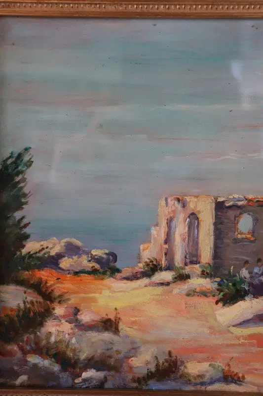 Dipinto olio su tavola secolo XX, presente firma in basso a destra - immagine 2