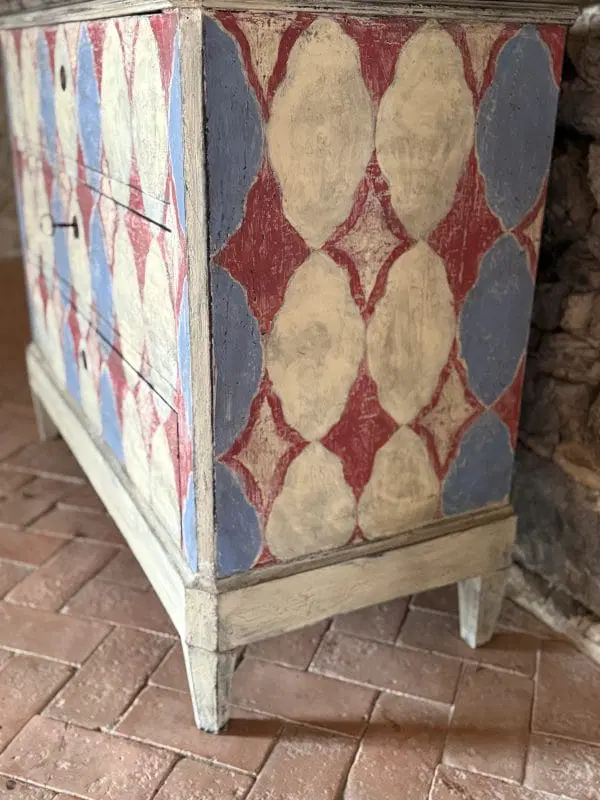 19th century napoleon III chest of drawers enhanced with pretty colorful patterns - immagine 5