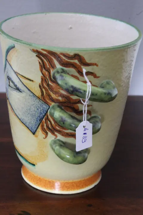 Ivos Pacetti , Marca Dima Albisola Vaso Futurista anni 30 . Doppio volto mis H 17 - immagine 6