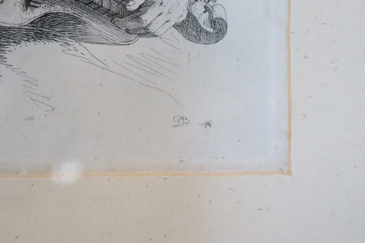Jean-Jacques de Boissieu, Incisione antica, XVIII secolo - immagine 3
