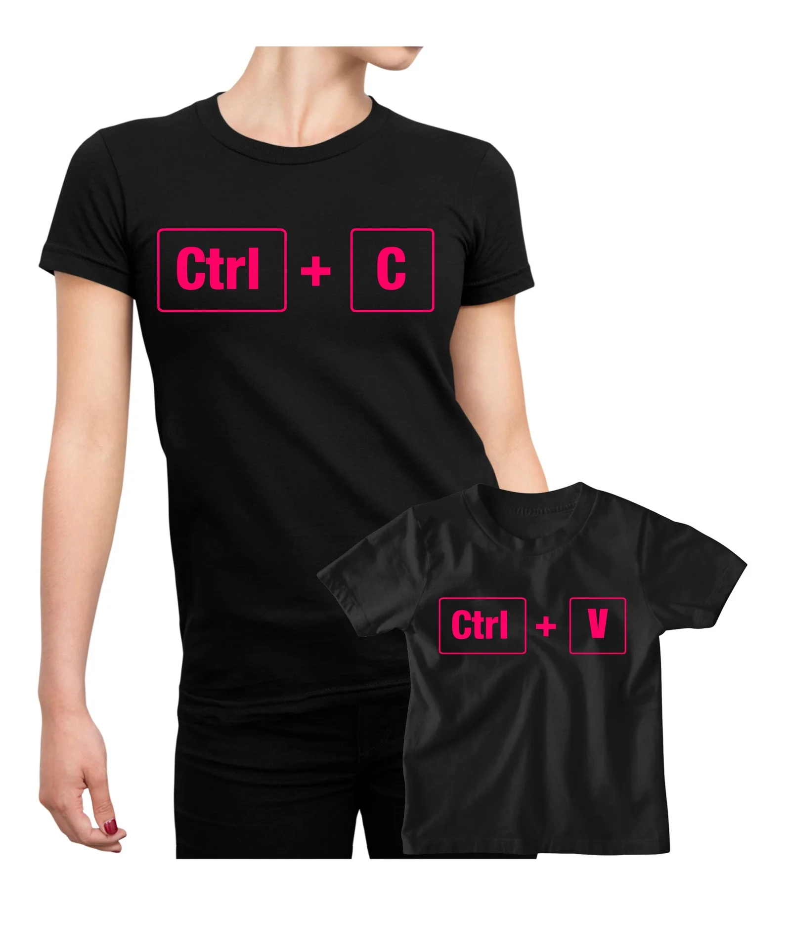 Coppia t-Shirt Festa della Mamma Maglietta Mamma Figlia Ctrl + C Ctrl + V – Idea Regalo Mamma