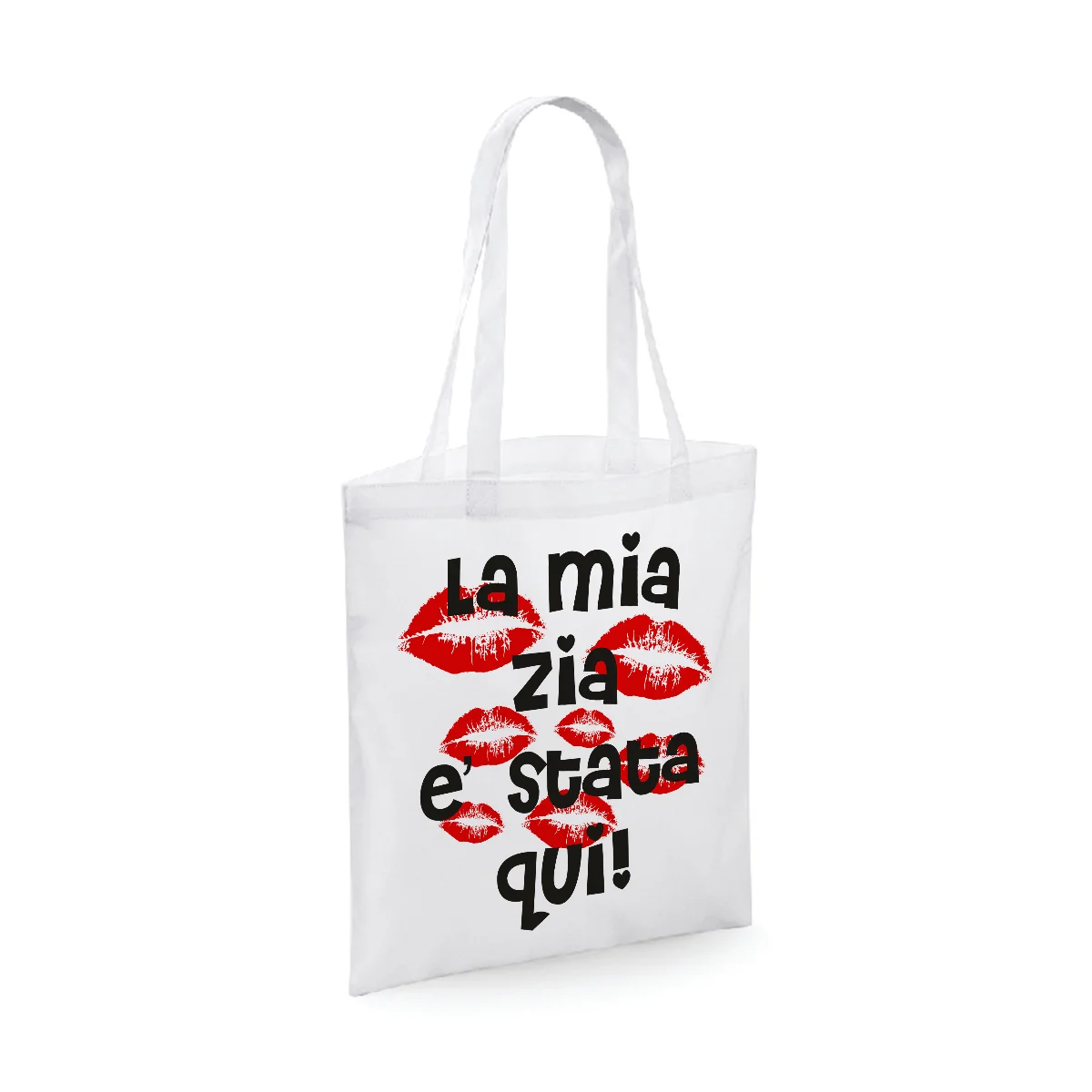 Shopping Bag divertente Zia La mia zia è stata qui – shopper in cotone zia – idea regalo - immagine 5