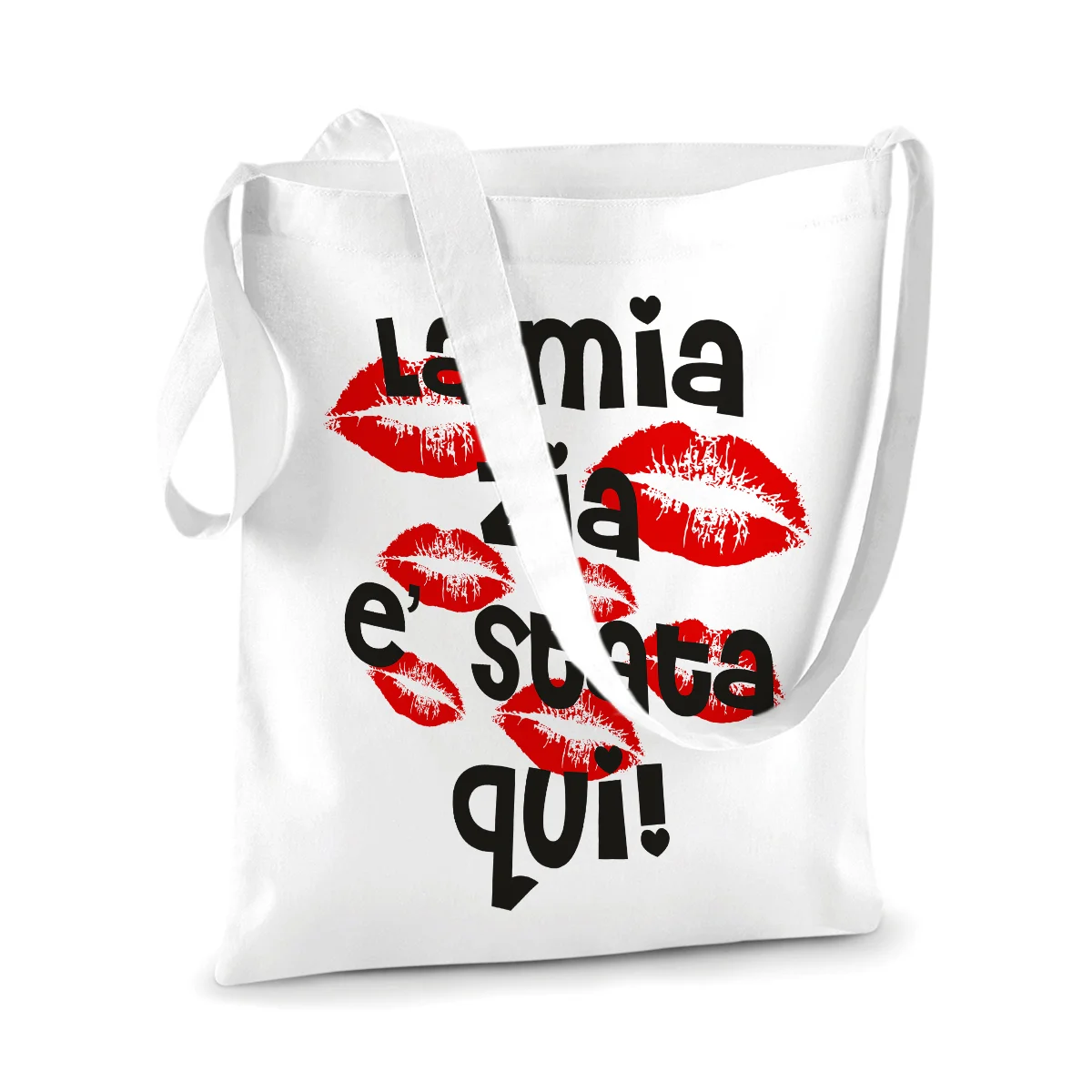 Shopping Bag divertente Zia La mia zia è stata qui – shopper in cotone zia – idea regalo - immagine 3