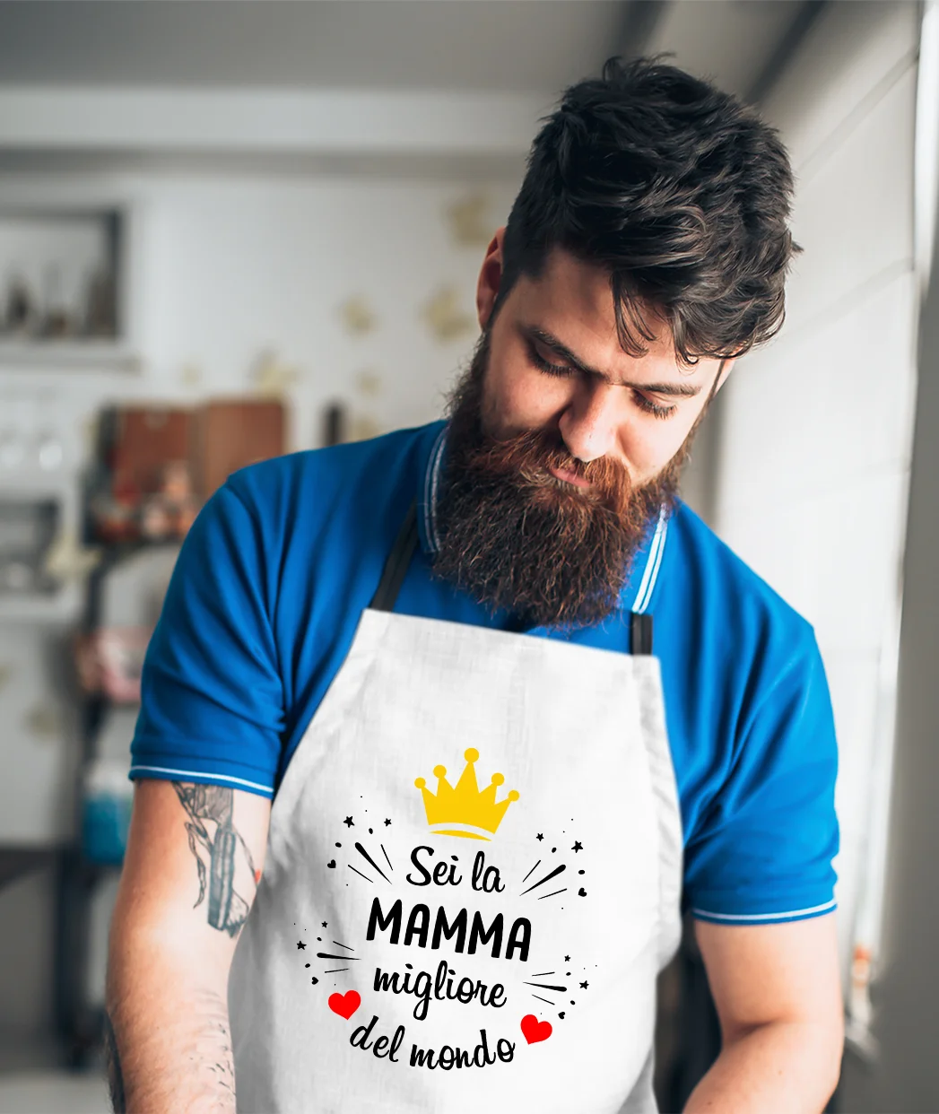 Grembiule da cucina Mamma Regalo Sei la Mamma Migliore del Mondo Idea Regalo taglia Unica - immagine 3