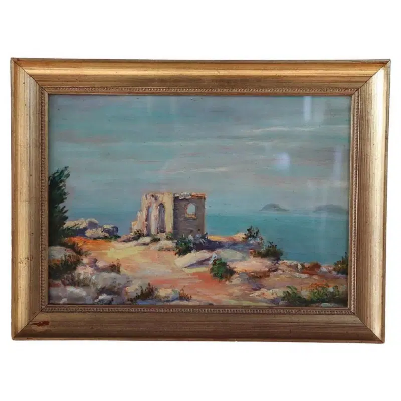 Dipinto olio su tavola secolo XX, presente firma in basso a destra