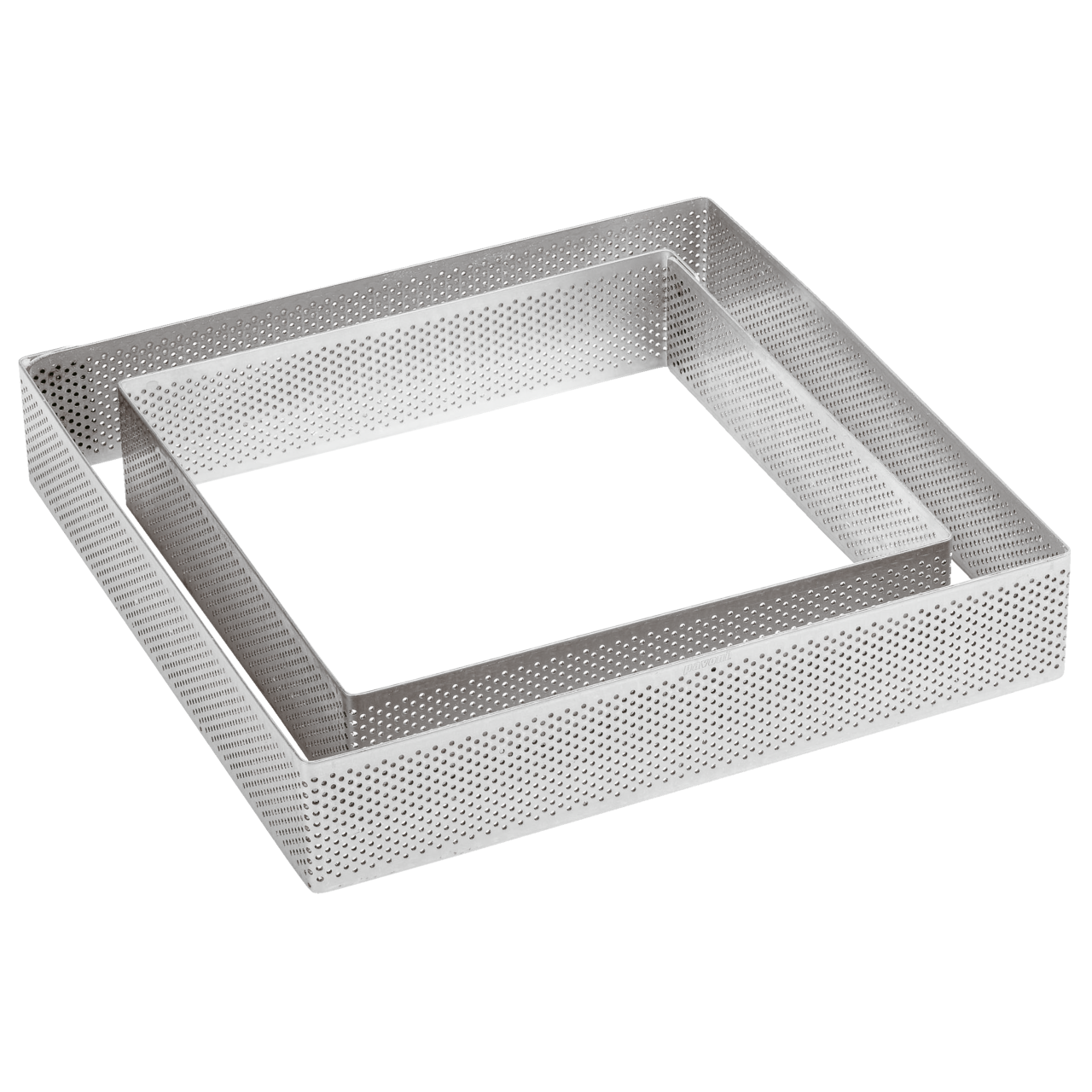 Fascia microforata quadrata inox cm.19×3,5h