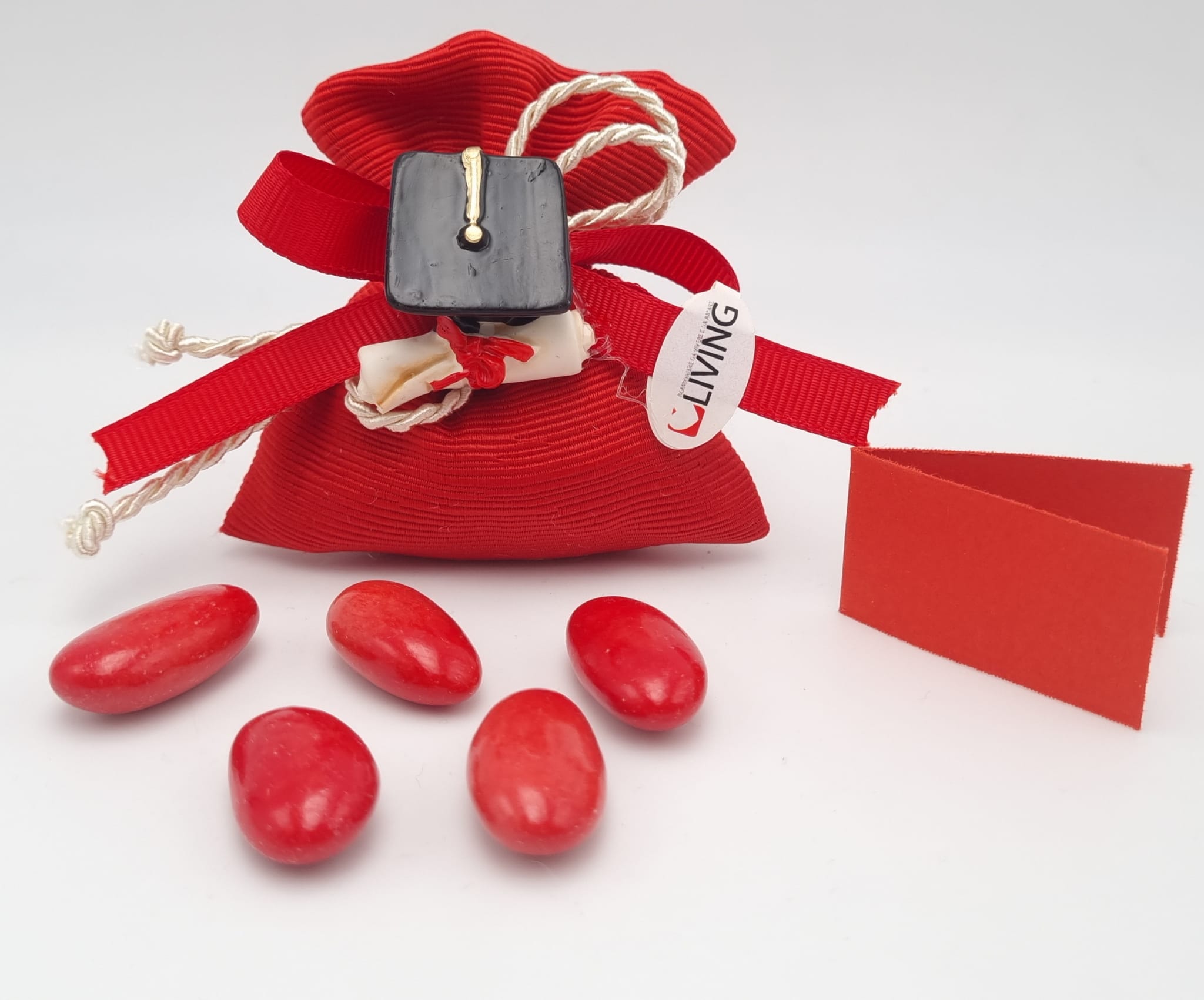 Bomboniera laurea tocco con pergamena magnete - immagine 2